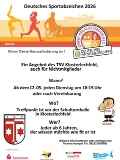 Plakat für das deutsche Sportabzeichen 2026