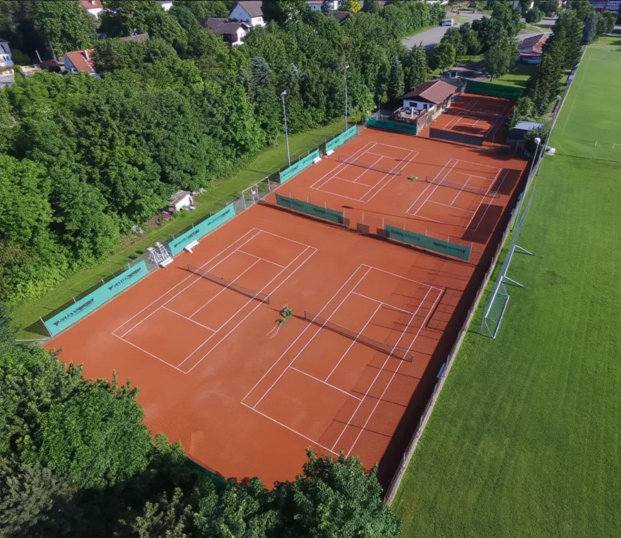 Tennisplätze von Süden